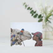 ラクダと少年 ポストカード (スタンド正面)