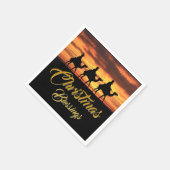 ラクダに乗る三王 |クリスマス恵み スタンダードカクテルナプキン (角)