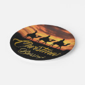 ラクダに乗る三王 |クリスマス恵み ペーパープレート (アングル)