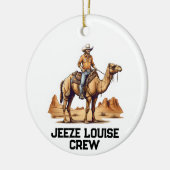 ラクダに乗る人 セラミックオーナメント (左)