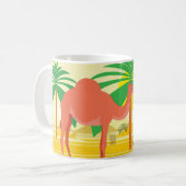 ラクダのイラストレーション コーヒーマグカップ (正面左)