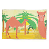 ラクダのイラストレーション 枕カバー (裏面)