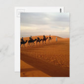 ラクダのキャラバン砂漠の美しい景色 ポストカード (正面/裏面)