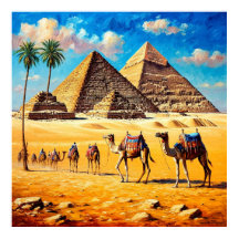 ラクダのキャラバン エジプトの壁画 旅行とギフト用 🐪