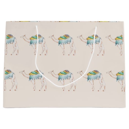 ラクダのギフトバッグ ラージペーパーバッグ (正面)