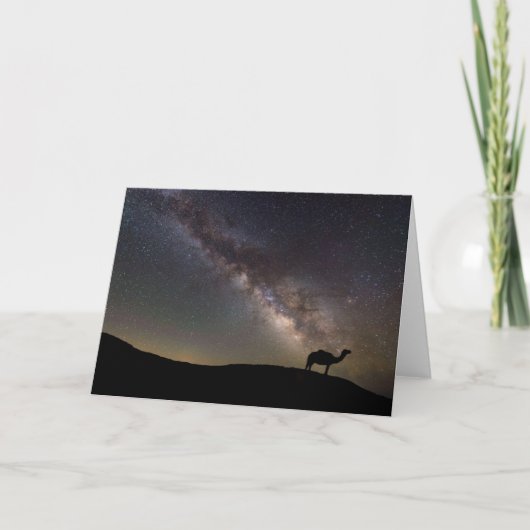 ラクダのシルエットおよびMilkyway カード (正面)