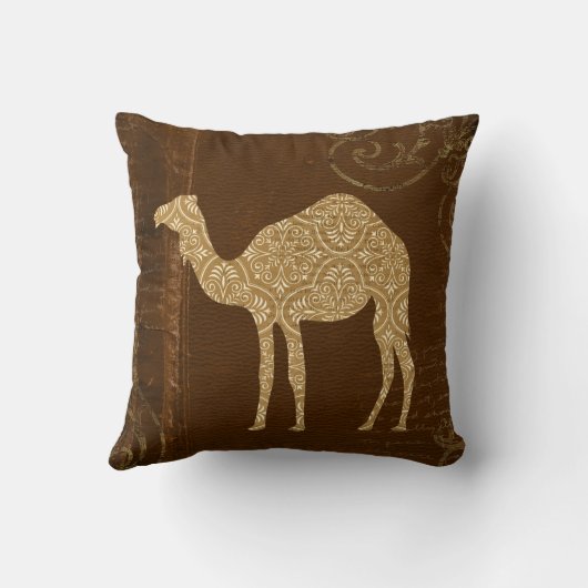ラクダのシルエットのMoJoの枕 クッション (裏面)