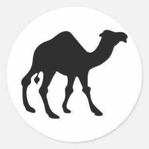 ラクダのシルエット ラウンドシール