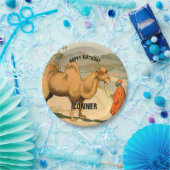 ラクダのハッピーバースデーパーティー ペーパープレート (パーティー)