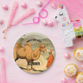 ラクダのハッピーバースデーパーティー ペーパープレート (パーティー)