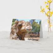 ラクダのバースデー・カード カード (黄色い花)