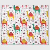 ラクダのパターンのフラットカラーデザイン ラッピングペーパー (フラット)