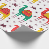 ラクダのパターンのフラットカラーデザイン ラッピングペーパー (角)