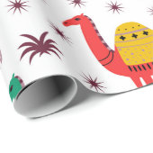 ラクダのパターンのフラットカラーデザイン ラッピングペーパー (ロールコーナー)