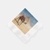 ラクダのピラミッド 縁ありカクテルナプキン (角)