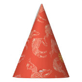 ラクダのフレーム:ヴィンテージ砂漠の地図 パーティーハット (左)