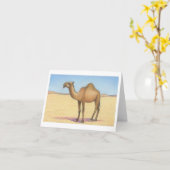 ラクダのメッセージカード カード (黄色い花)