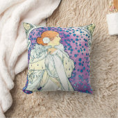 ラクダのレディーアルフォンスミュシャ クッション (ブランケット)