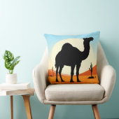 ラクダの孤独 砂漠の夕日 トラベルシーン 🐪 クッション (椅子)