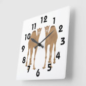 ラクダの柱時計 スクエア壁時計 (傾斜)