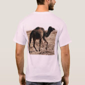 ラクダの砂漠の中東平和愛自然の運命 Tシャツ (裏面)