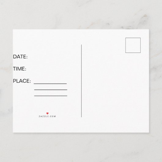 ラクダの背中の離婚カードを壊したわら 案内ポストカード (裏面)