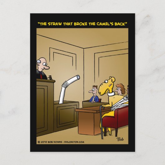 ラクダの背中を折った藁 ポストカード (正面)