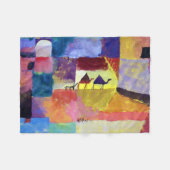 ラクダの風景、ポール・クレー フリースブランケット (正面(横))