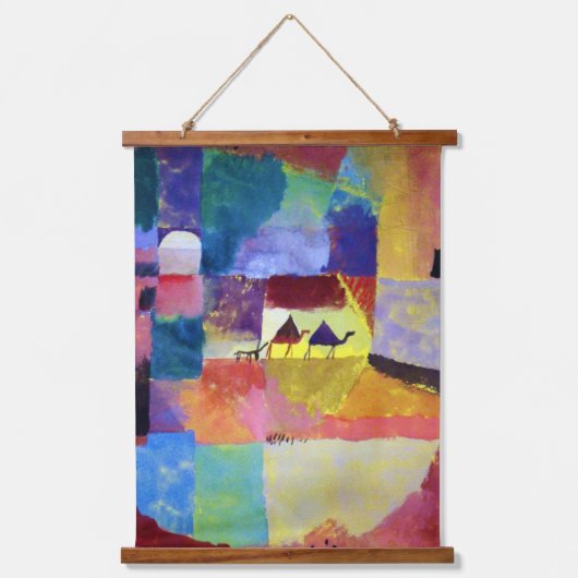 ラクダの風景、ポール・クレー 吊り下げ型タペストリー (正面)