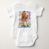 ラクダのTシャツ ベビーボディスーツ (裏面)