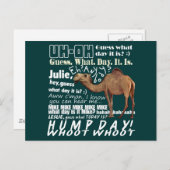 ラクダは何日か推測 ポストカード (正面/裏面)