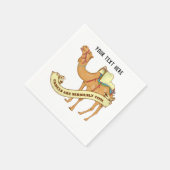 ラクダは真剣カッコいいだ スタンダードカクテルナプキン (角)