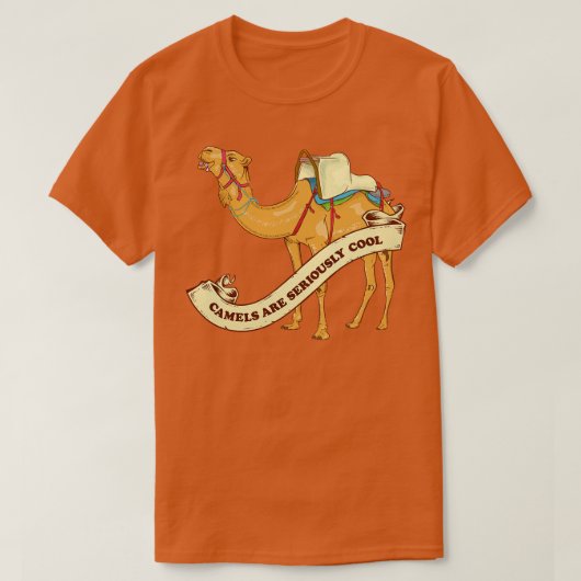 ラクダは真剣カッコいいだ Tシャツ (デザイン正面)