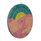 ラクダは砂漠で砂丘を横切る ダーツボード (正面左)