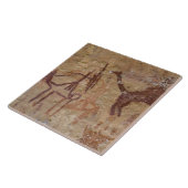 ラクダやラクダを使った先史時代の岩壁画 タイル (側面)