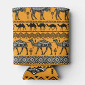 ラクダイラストレーションシームレスパターンデザイン。 缶クーラー (裏面)