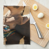 ラクダフレンドリーは次のライダーであるカイロを待っている。 キッチンタオル (四つ折り)