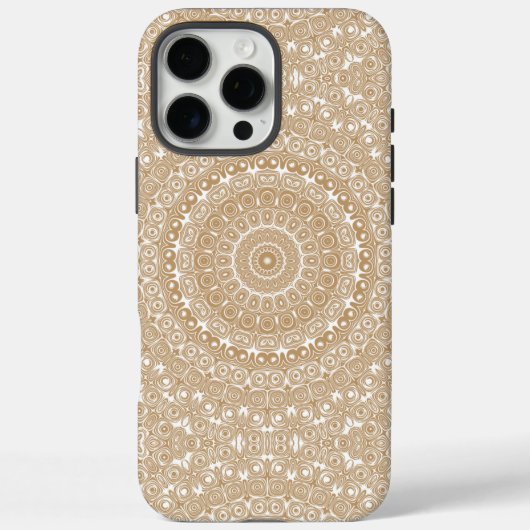 ラクダブラウンの曼荼羅パターン Case-Mate iPhoneケース (裏面)