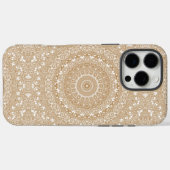 ラクダブラウンの曼荼羅パターン Case-Mate iPhoneケース (裏面 (横))