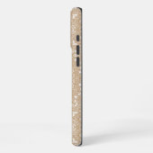 ラクダブラウンの曼荼羅パターン iPhoneケース (左側面)