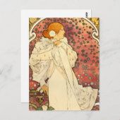 ラクダミュシャポストカードのアルフォンス女性 ポストカード (正面/裏面)
