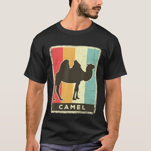 ラクダヴィンテージレトロポスター動物 Tシャツ (正面)