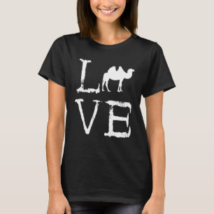 ラクダ不気味なラブラクダ砂漠の動物の岩 Tシャツ