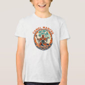 ラクダ使いの魔法使い 砂漠の幻想的な神秘芸術 トライブレンドTシャツ (正面)