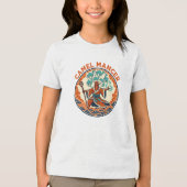ラクダ使いの魔法使い 砂漠の幻想的な神秘芸術 トライブレンドTシャツ (正面)
