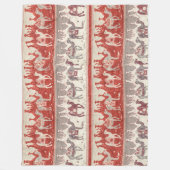 ラクダ列車,ラクダ模様,ラクダプリント フリースブランケット (正面)