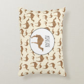 ラクダ動物パターン名前をカスタムする アクセントクッション (正面(垂直))