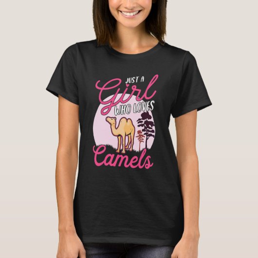 ラクダ好き女子 1 Tシャツ (正面)