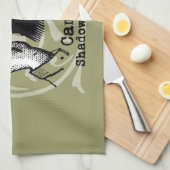 ラクダ手操り人形シャドウゲームヴィンテージ キッチンタオル (四つ折り)