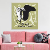 ラクダ手操り人形シャドウゲームヴィンテージ キャンバスプリント (インサイチュ (リビング))